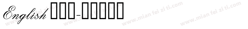 English 手写体字体转换